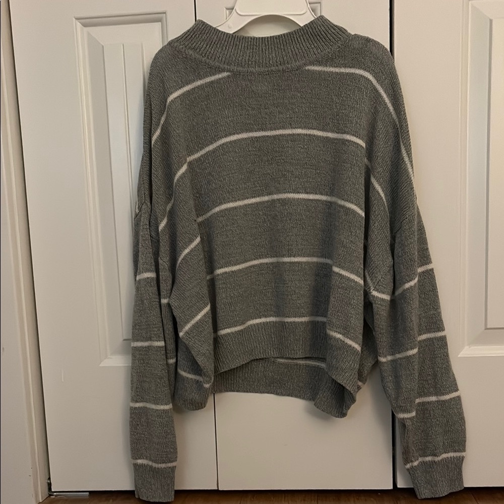 Striped Gray Sweater